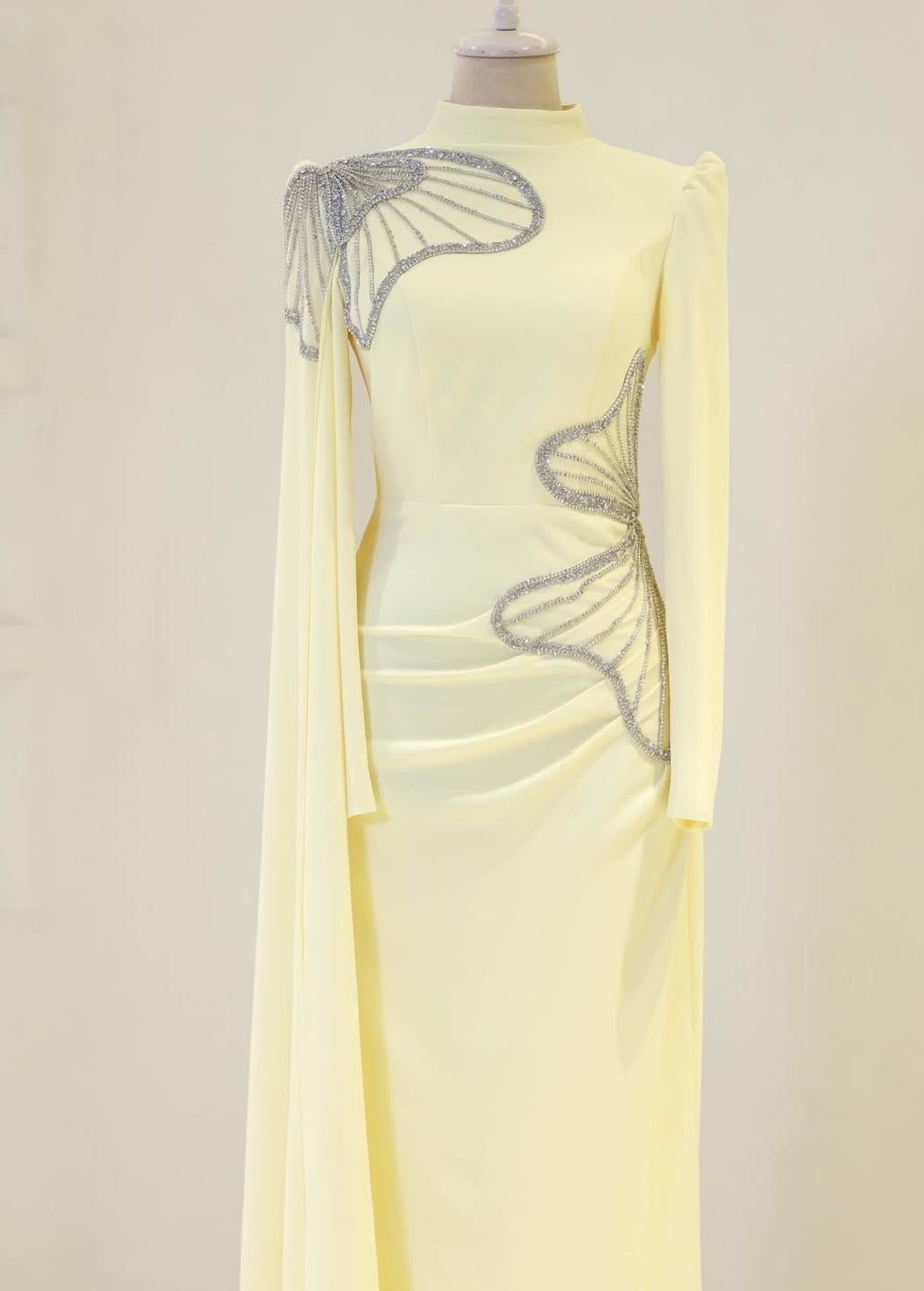 The Silver Wing Modest Gala Evening Gown