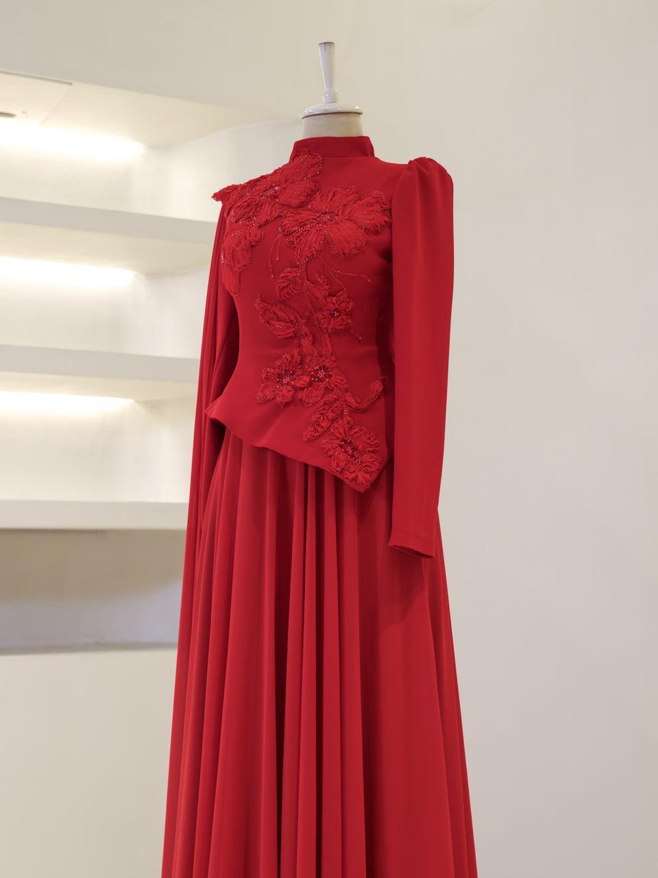 Appliqué embroidery Petal Skirt and Top
